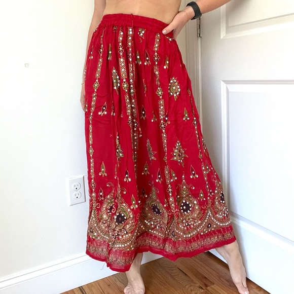 Skirts Embroidered Ethnic Maxi Skirt Poshmark